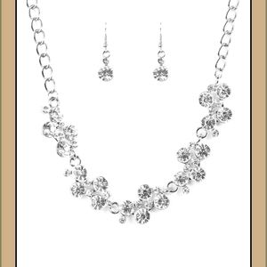diamond silver necklace